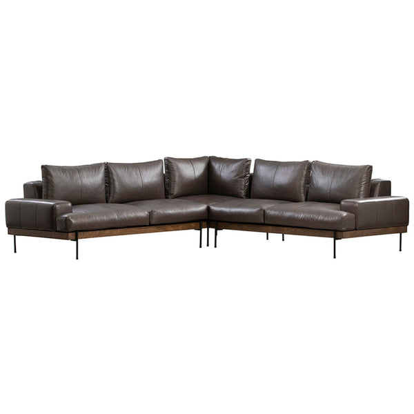 home fashion Largo Leather Sectional Storm