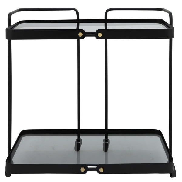 Home Fashion Layered Bar Cart Black