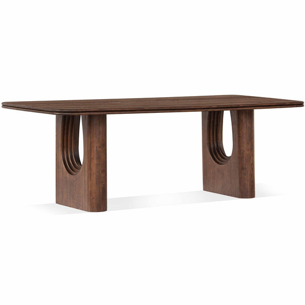 Home Fashion Layered Dining Table Mud Brown