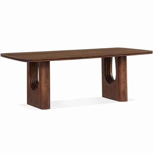home fashion Layered Dining Table Mud Brown