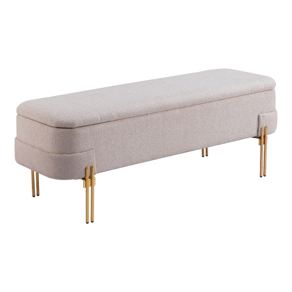 home fashion Lebreton Storage Bench Oatmeal Beige
