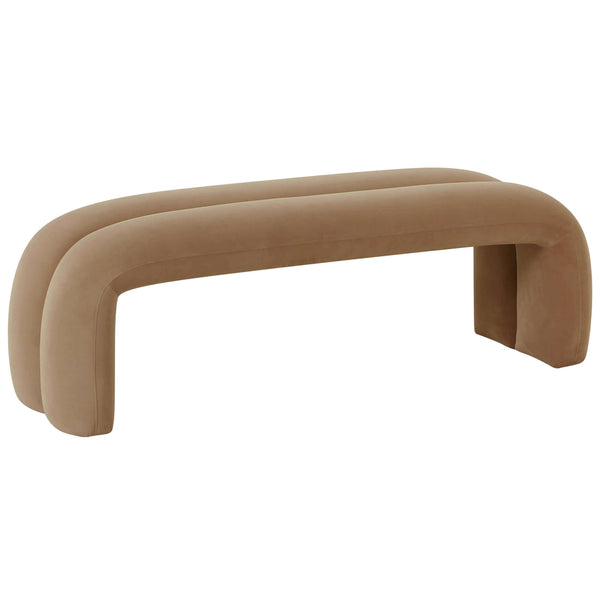 home fashion Leigh Channeled Bench Taupe