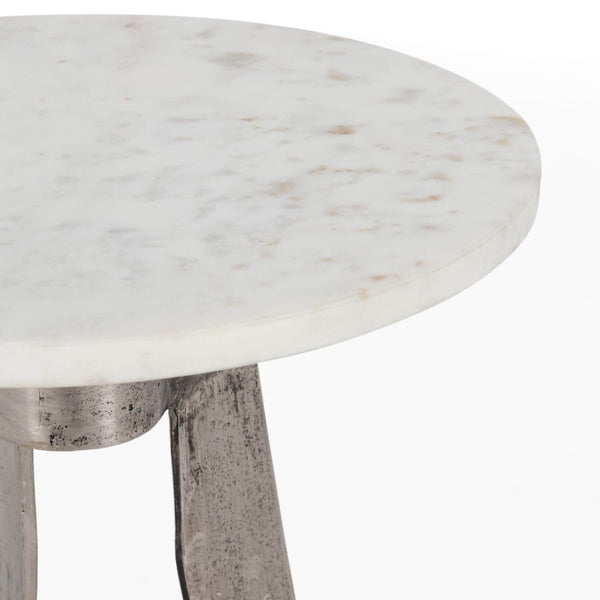 Home Fashion Leyton Accent Table White Marble