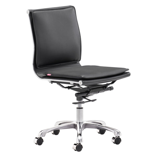 Home Fashion Lider Plus Armless Office Chair Black