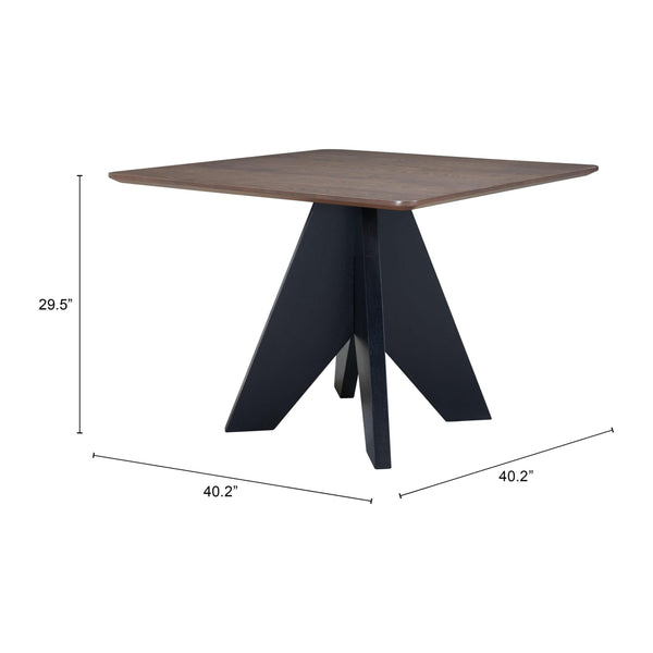 Home Fashion Lisse Square Dining Table Espresso