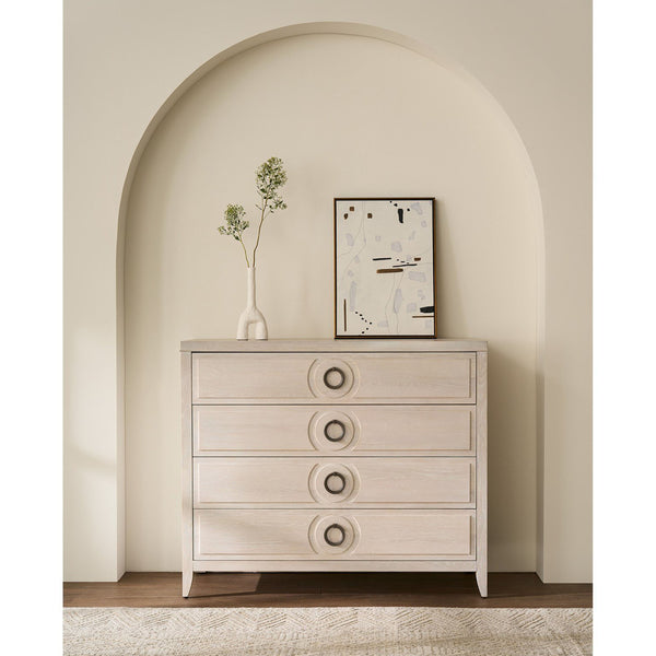 Home Fashion Lizmore 4 Drawer Chest White Oak