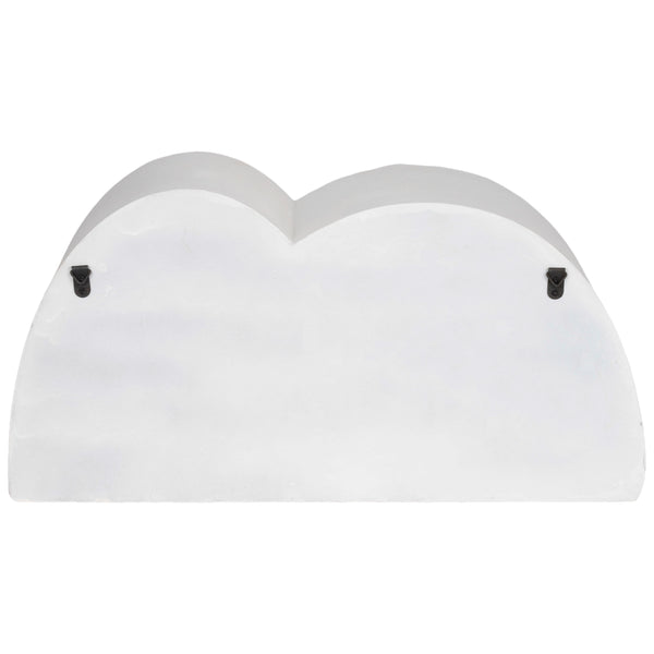 Home Fashion Long Curved Wall Storage White