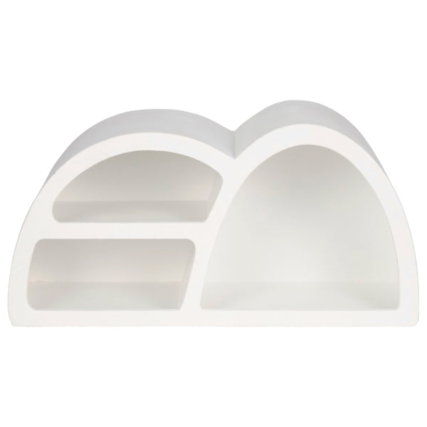 Home Fashion Long Curved Wall Storage White