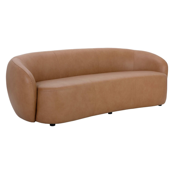 home fashion Lorne Leather Sofa Aline Butternut