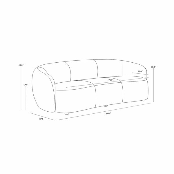 Home Fashion Lorne Sofa Merino Pearl