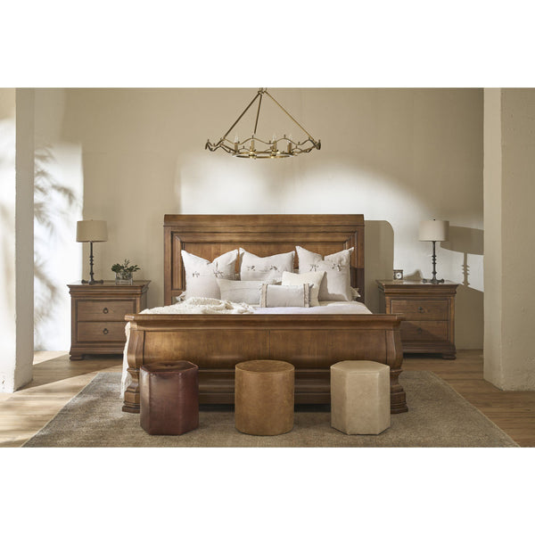 Home Fashion Louie P's Sleigh Bed Cognac