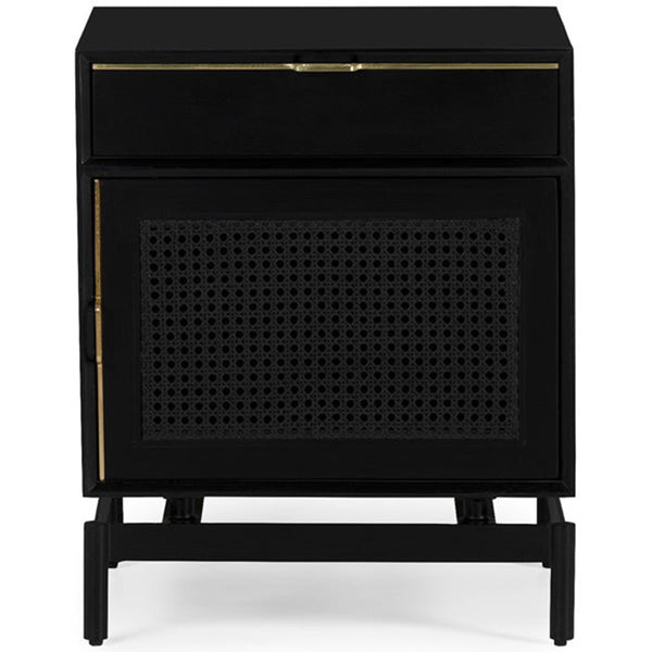 Home Fashion Louisina Luxe Nightstand Charcoal