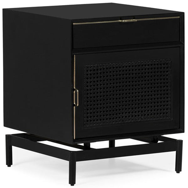 home fashion Louisina Luxe Nightstand Charcoal