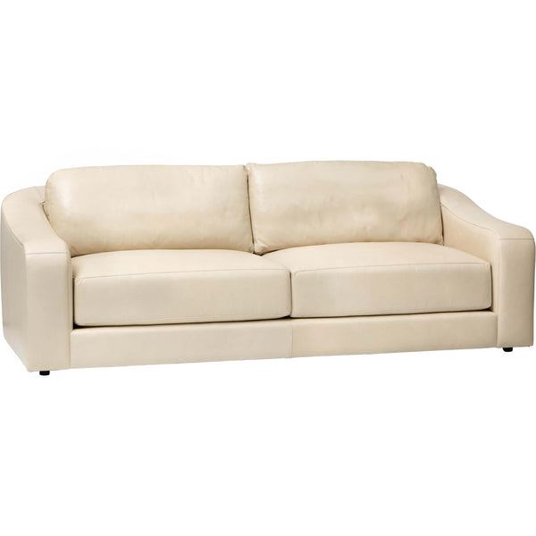 Home Fashion Luka Leather Sofa Landry Ivory