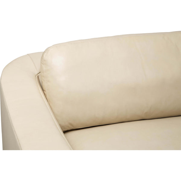 Home Fashion Luka Leather Sofa Landry Ivory