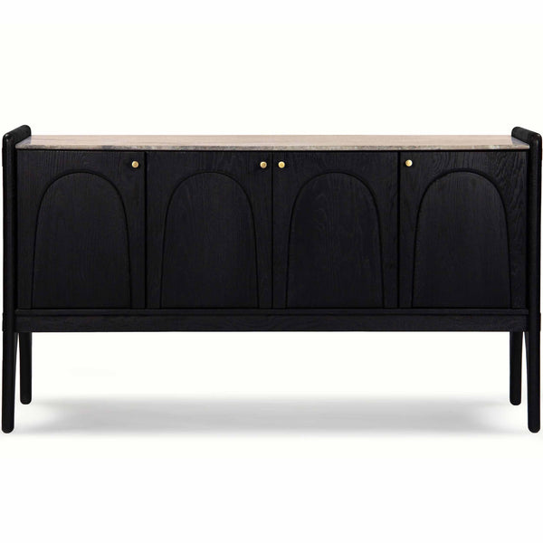 Home Fashion Luna Marble-Top Sideboard Charcoal