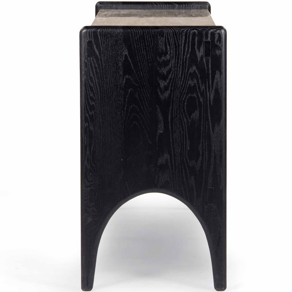 Home Fashion Luna Marble-Top Sideboard Charcoal