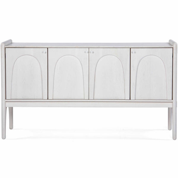 Home Fashion Luna Marble-Top Sideboard Whitewash
