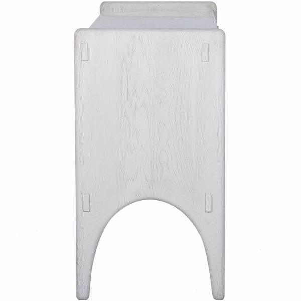 Home Fashion Luna Marble-Top Sideboard Whitewash