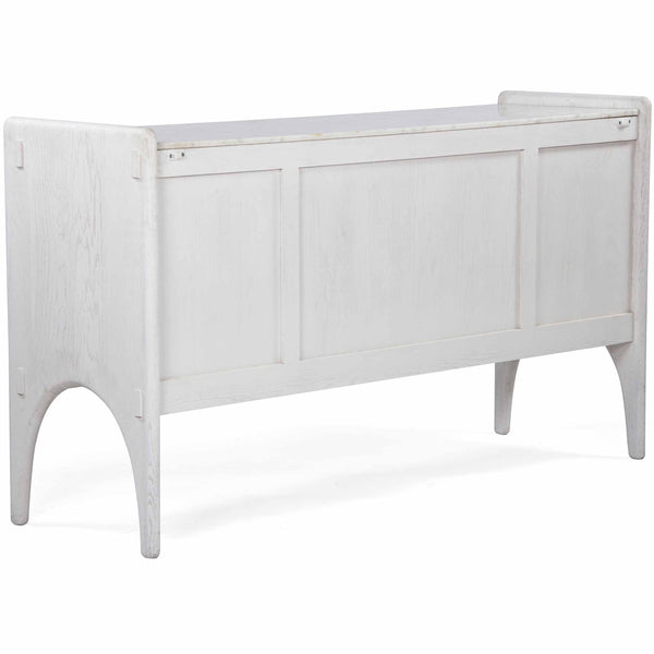Home Fashion Luna Marble-Top Sideboard Whitewash