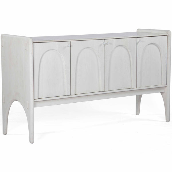 home fashion Luna Marble-Top Sideboard Whitewash