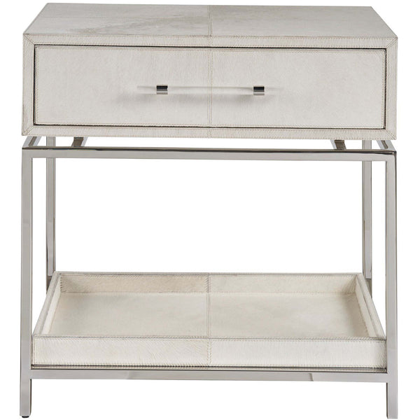 Home Fashion Lyra 1 Drawer Nightstand Gray