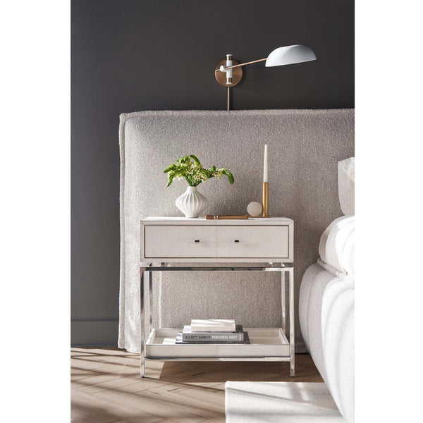 Home Fashion Lyra 1 Drawer Nightstand Gray