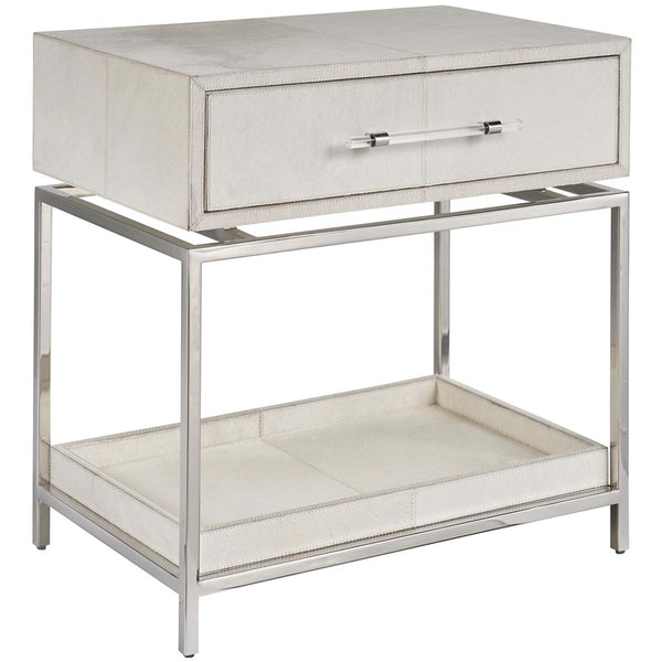home fashion Lyra 1 Drawer Nightstand Gray