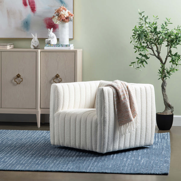 Home Fashion Maddison Swivel Chair White