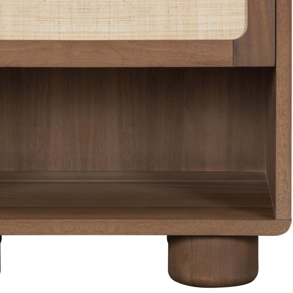 Home Fashion Madera Nightstand Modern Mocha