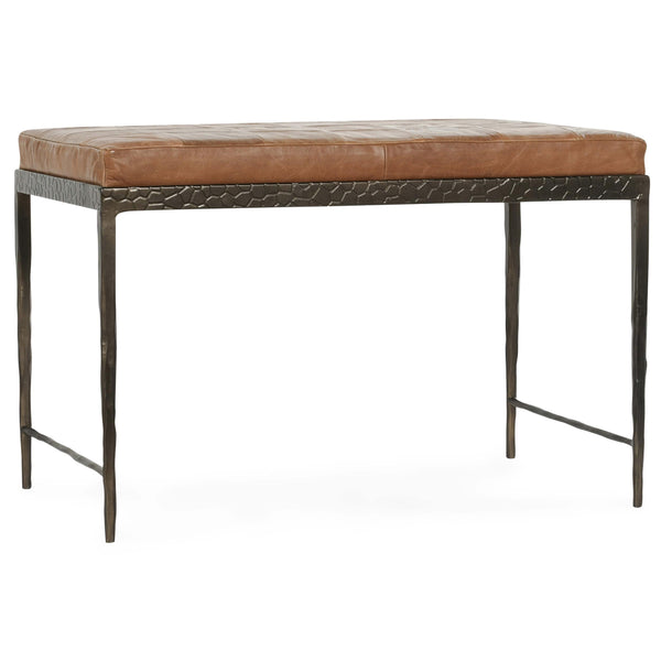 home fashion Malo Leather Bench Chestnut