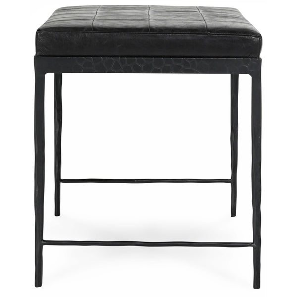 Home Fashion Malo Leather Bench Onyx