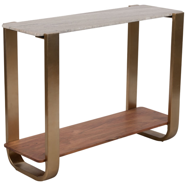 Home Fashion Marble Top Console Table White