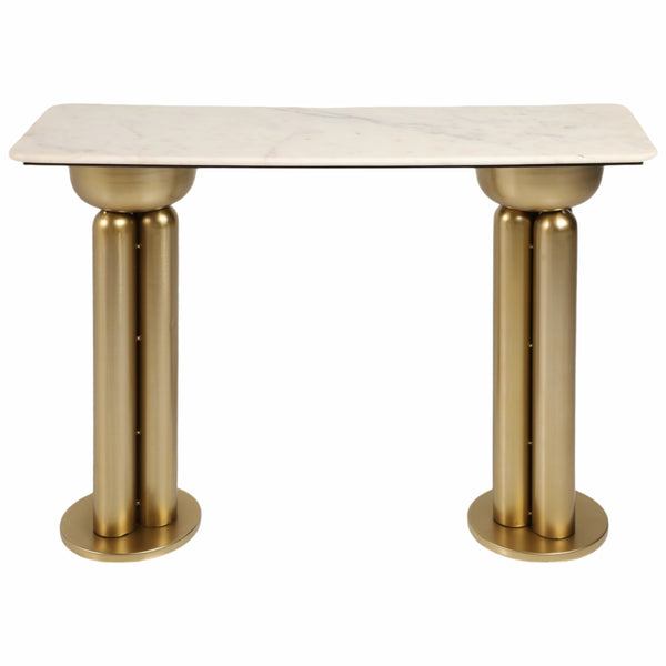 home fashion Marble Top Console Table White/Gold
