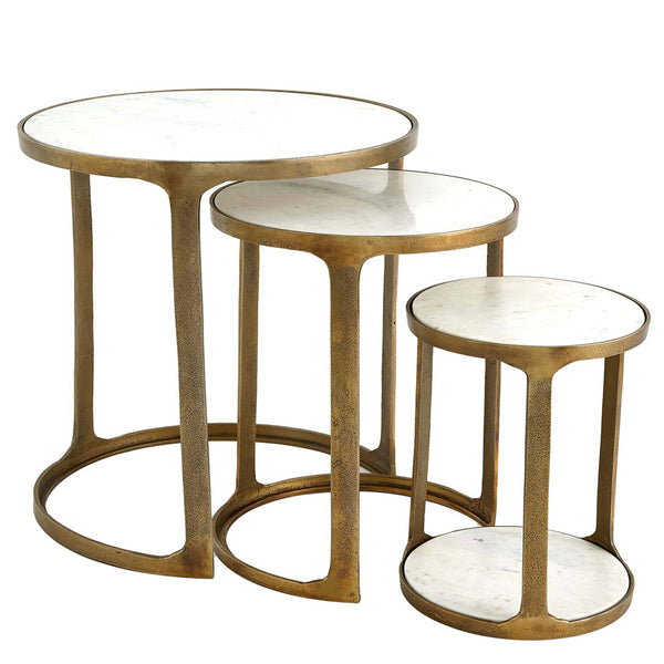 Home Fashion Marble Top Nesting Tables Set Of 3