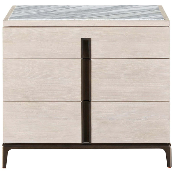 Home Fashion Maren Nightstand White Oak