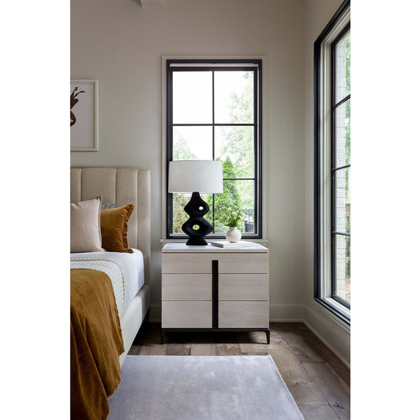 Home Fashion Maren Nightstand White Oak