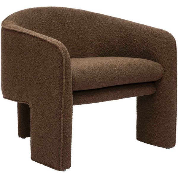 home fashion Marla Boucle Chair Chocolate Brown