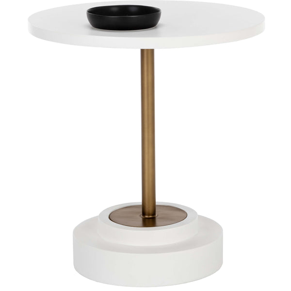 Home Fashion Marlowe 27.5" Round Bistro Table White