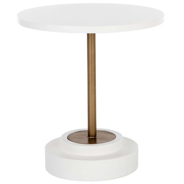 home fashion Marlowe 27.5" Round Bistro Table White