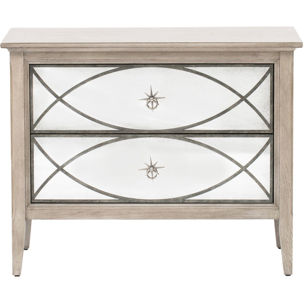 Home Fashion Marquesa Mirrored Nightstand