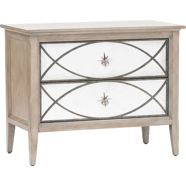home fashion Marquesa Mirrored Nightstand