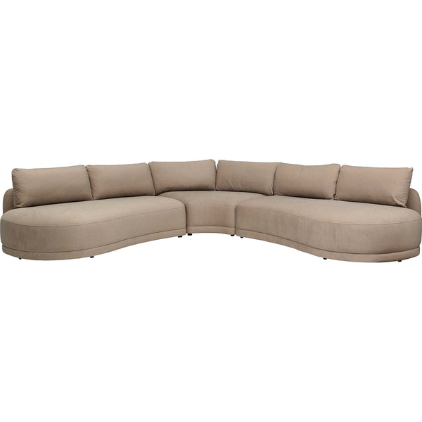 Home Fashion Mason 3 Piece Sectional Vesper Sand