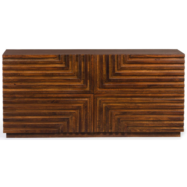 Home Fashion Maze Low Dresser Mud Brown