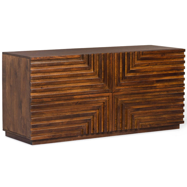 home fashion Maze Low Dresser Mud Brown