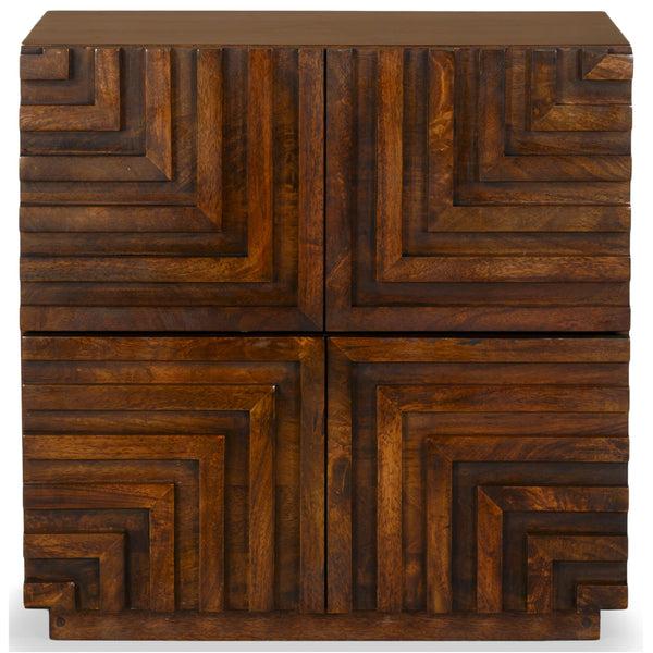 Home Fashion Maze Nightstand Mud Brown