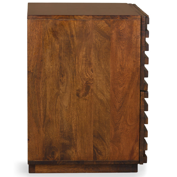 Home Fashion Maze Nightstand Mud Brown