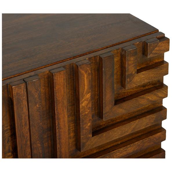 Home Fashion Maze Nightstand Mud Brown