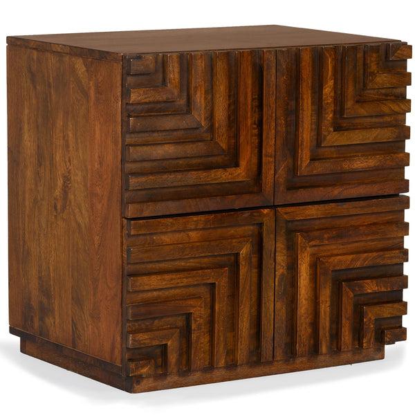 home fashion Maze Nightstand Mud Brown