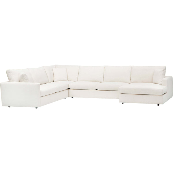 Home Fashion Miller 4 Piece Sectional Nomad Snow